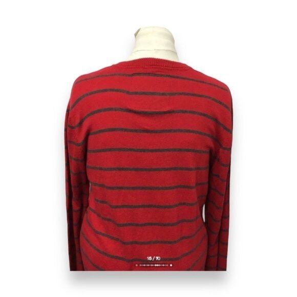 Aeropostale Mens V Neck Wool Blend Striped Sweater Preppy Urban Grunge Retro L - Picture 5 of 7
